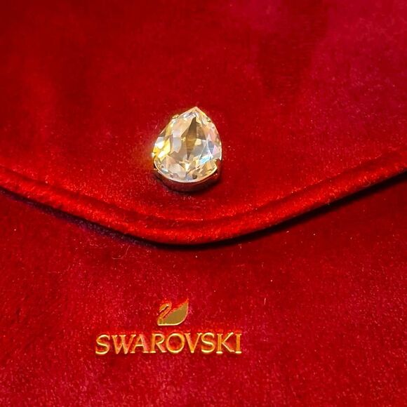 Swarovski Red Velvet Crystal Clutch Purse Evening Bag Elegant NWT - Picture 2 of 6